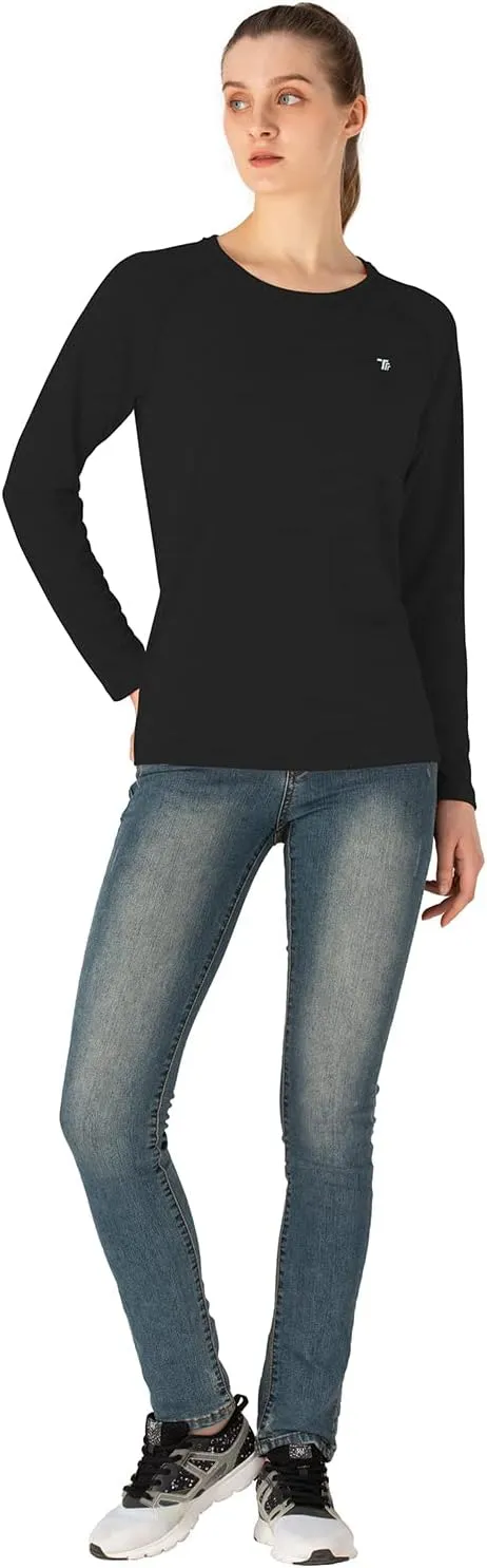 TBMPOY Women's UPF 50  Sun Protection Long Sleeve Shirts SPF Lightweight Hiking Running Fishing Outdoor Tops