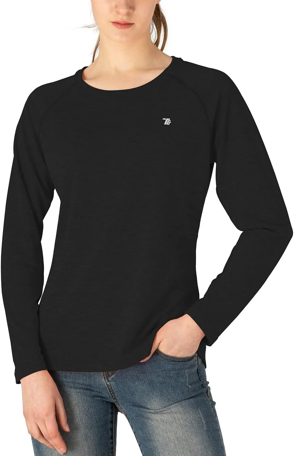 TBMPOY Women's UPF 50  Sun Protection Long Sleeve Shirts SPF Lightweight Hiking Running Fishing Outdoor Tops