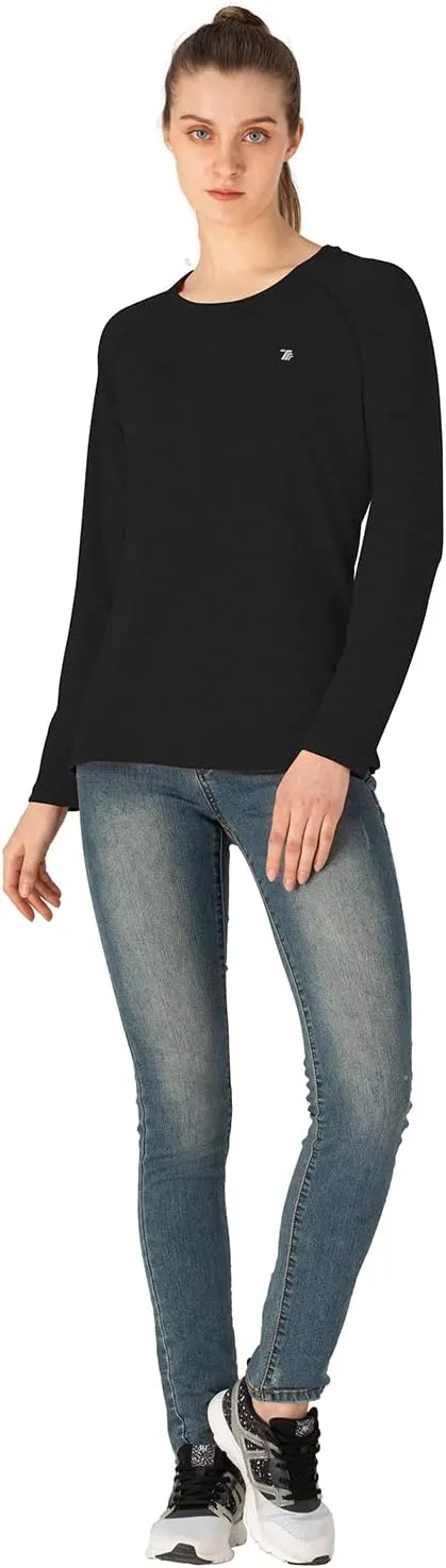 TBMPOY Women's UPF 50  Sun Protection Long Sleeve Shirts SPF Lightweight Hiking Running Fishing Outdoor Tops