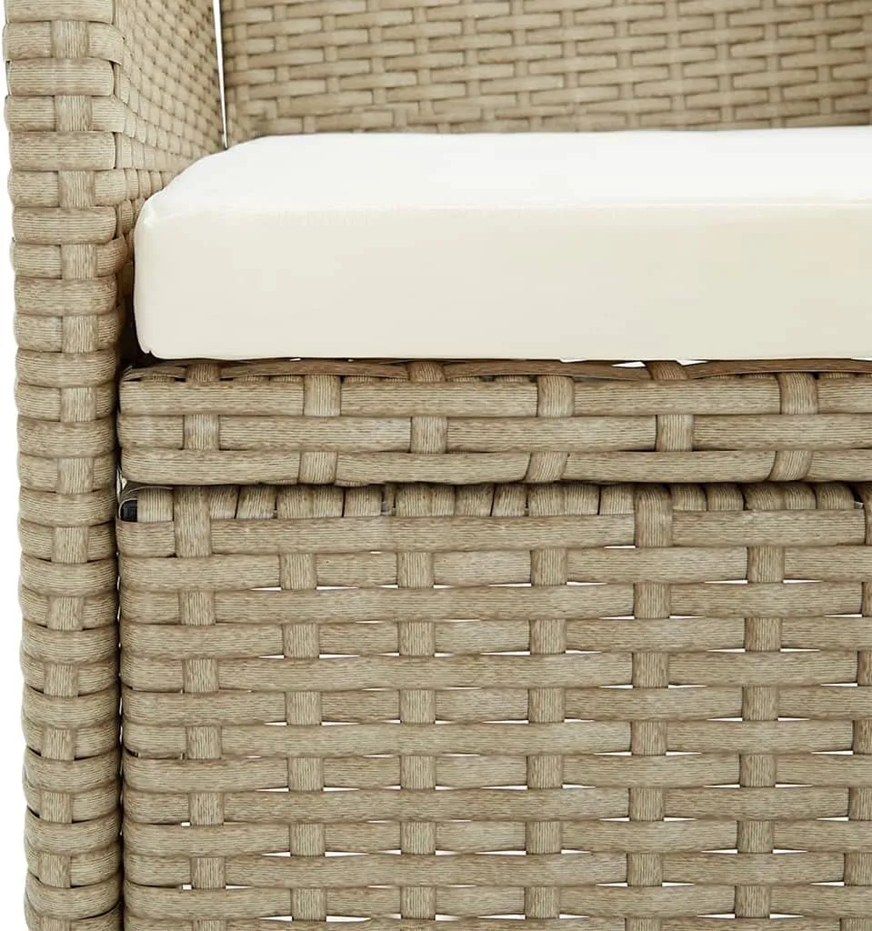 Teak Outdoor Furniture,fire Pit Chairs,Living Room Furniture,Patio Dining Chairs 4 pcs Poly Rattan BeigeFor Gardens, patios, Balconies