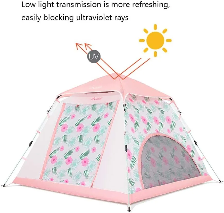 Tent 3-4 Person Waterproof Anti-UV Automatic Tent Easy Instant Setup Foldable Tent for Sun Shelter Travelling Hiking Yurt (Color : B)