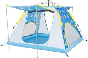 Tent 3-4 Person Waterproof Anti-UV Automatic Tent Easy Instant Setup Foldable Tent for Sun Shelter Travelling Hiking Yurt (Color : B)