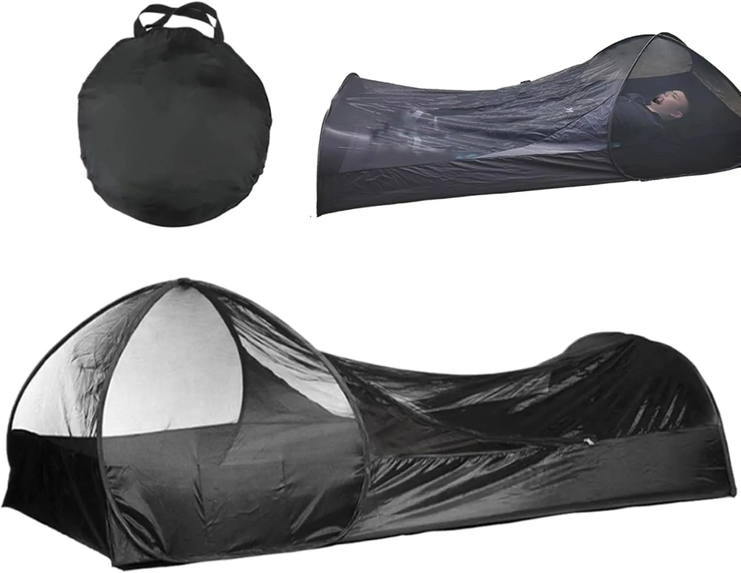 Tent, Foldable Single Person up Tent, Waterproof Moisture Proof Fine Mesh, Portable Bug Net for Camping Outdoor 82.7x41.3x27.6