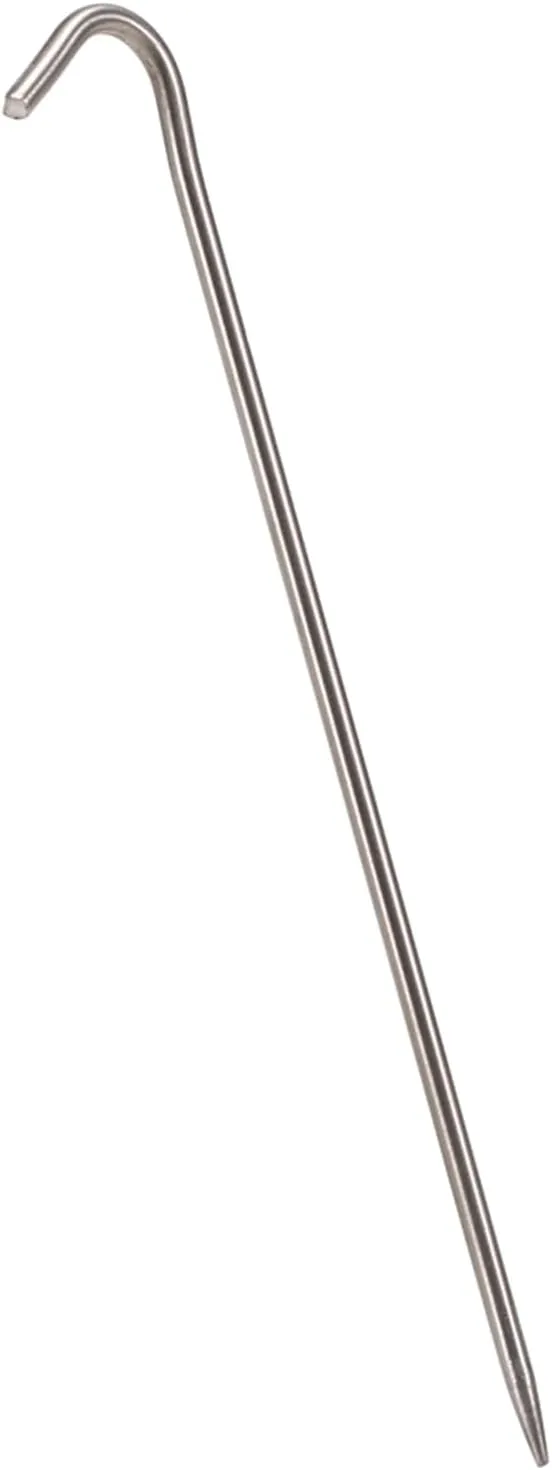 Tent Stakes 6 Pack Pegs with Hook, 8g Stake Camping Tarp Canopy Anchoring (10)