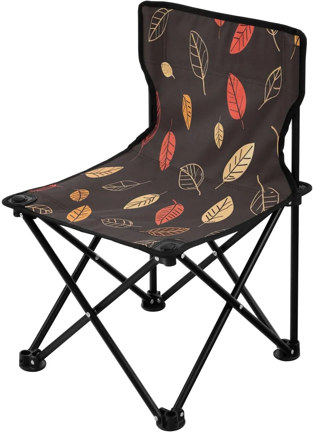 Thanksgiving Beautiful Maple Leaf Portable Outdoor Folding Chair Anti-Slip Padded Oxford Cloth Stool Camping Chair Small for Beach Hiking Fishing Gardening Quad Camp Chair