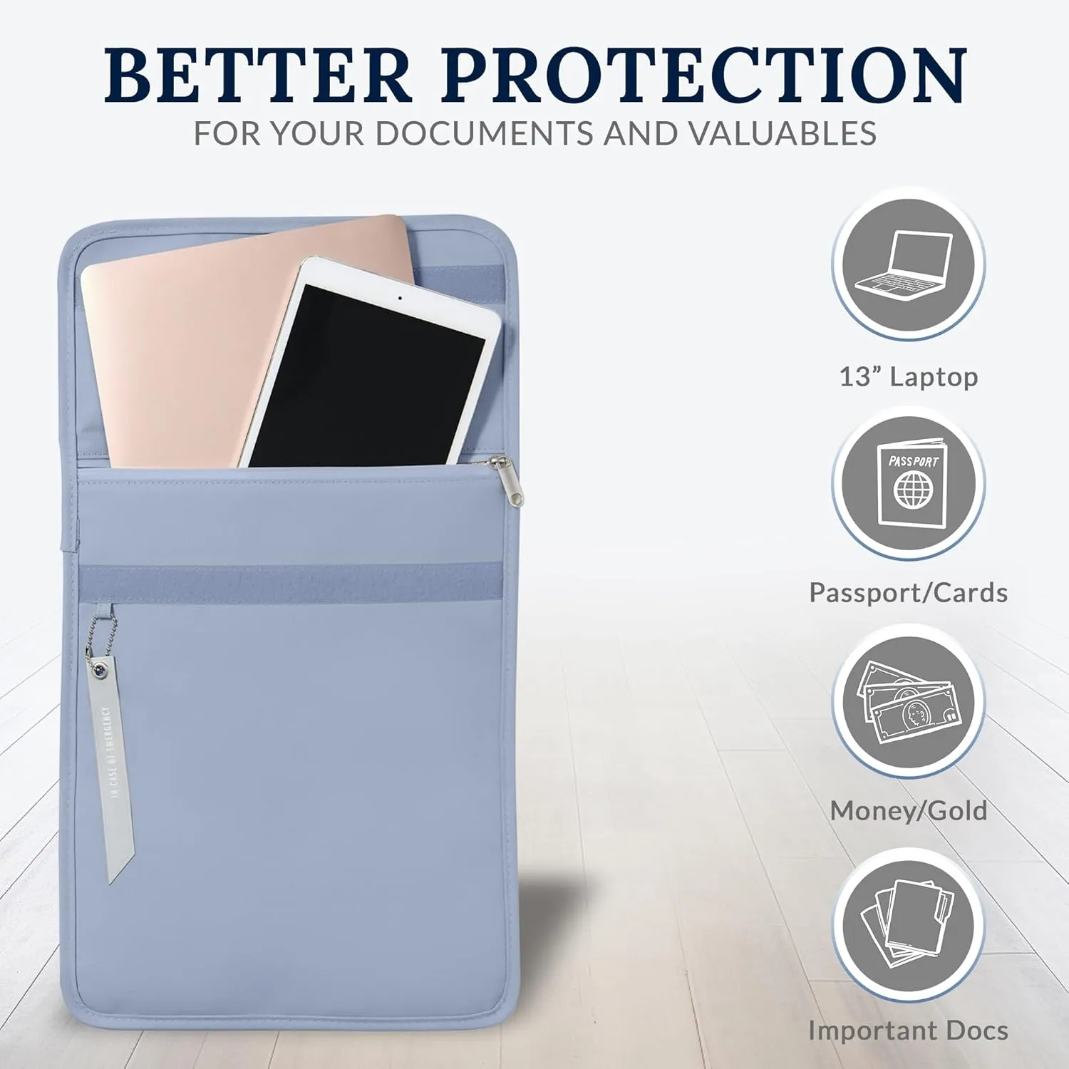 The PaperSavor™ Medium Fireproof Bag - Waterproof & Flame Retardant Bag for Documents
