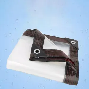 Thickened Tear Resistant Clear Tarps Waterproof Transparent Tarpaulin,for Covering Henhouse Porch Canopy Plant Camping,Plastic Tarpaulins(16x16 ft(5x5m))