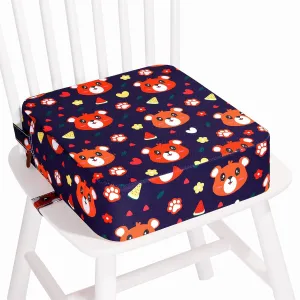 Toddler Booster Seat for Kitchen Chair, Non-Slip Kids Dining Table Booster Seat with Adjustable Safer Straps, Portable Baby Eating Travel Camping Increasing Cushion