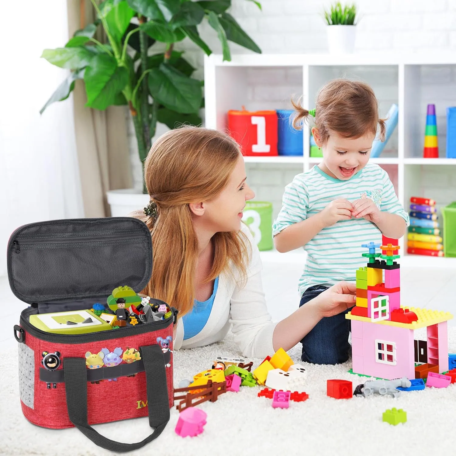 Toniebox Carrying Case For Toniebox Figures/Starter Set Waterproof Tonie Storage, Red