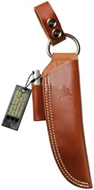 Tops TPSHLBUSHBRN Bushcraft Sheath Brown Leather Multi, One Size