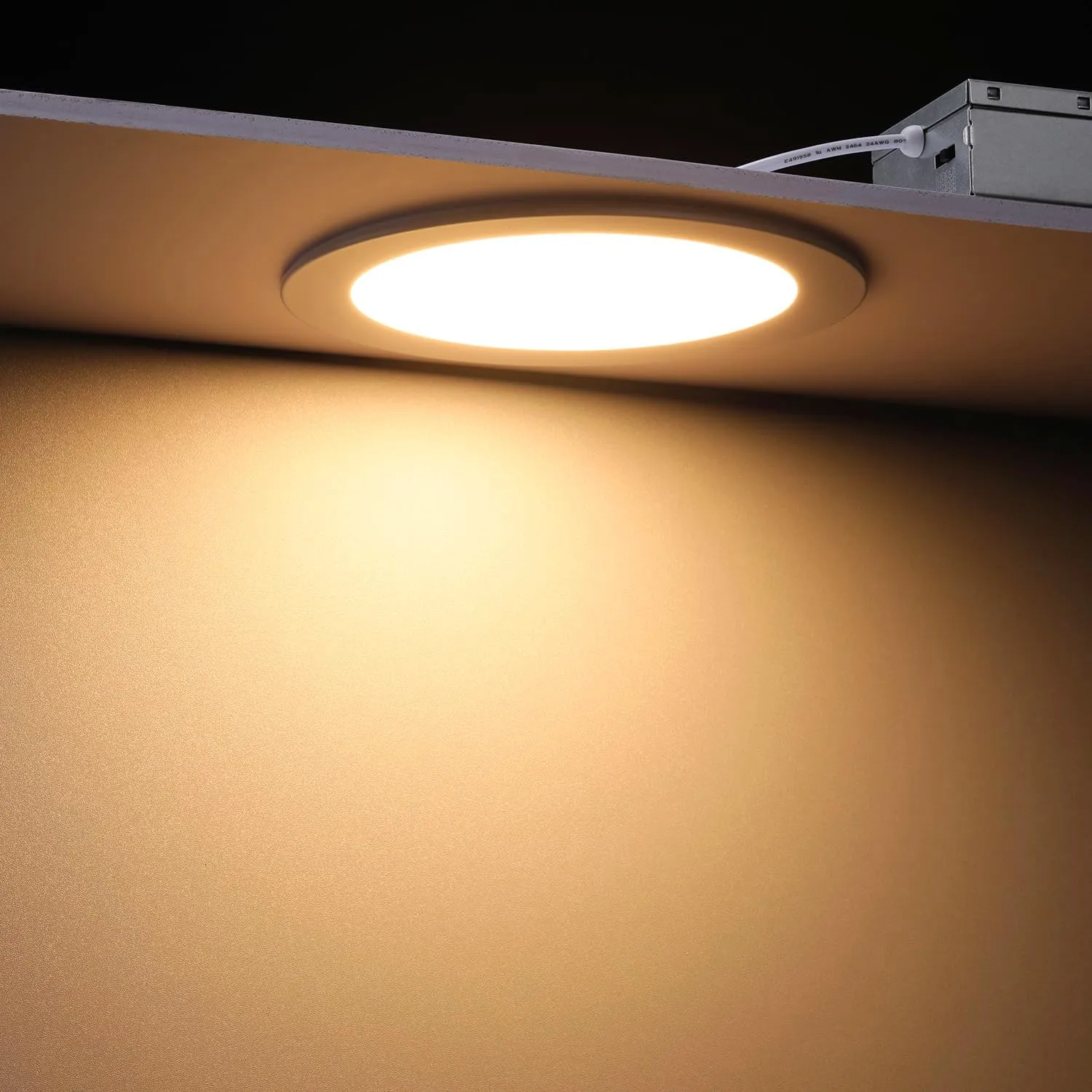 TORCHSTAR 12-Pack 6 Inch 5CCT Ultra-Thin LED Recessed Lighting, CRI 90, 2700K3000K3500K4000K5000K Selectable, 12W Dimmable Slim LED Downlight, ETL Listed