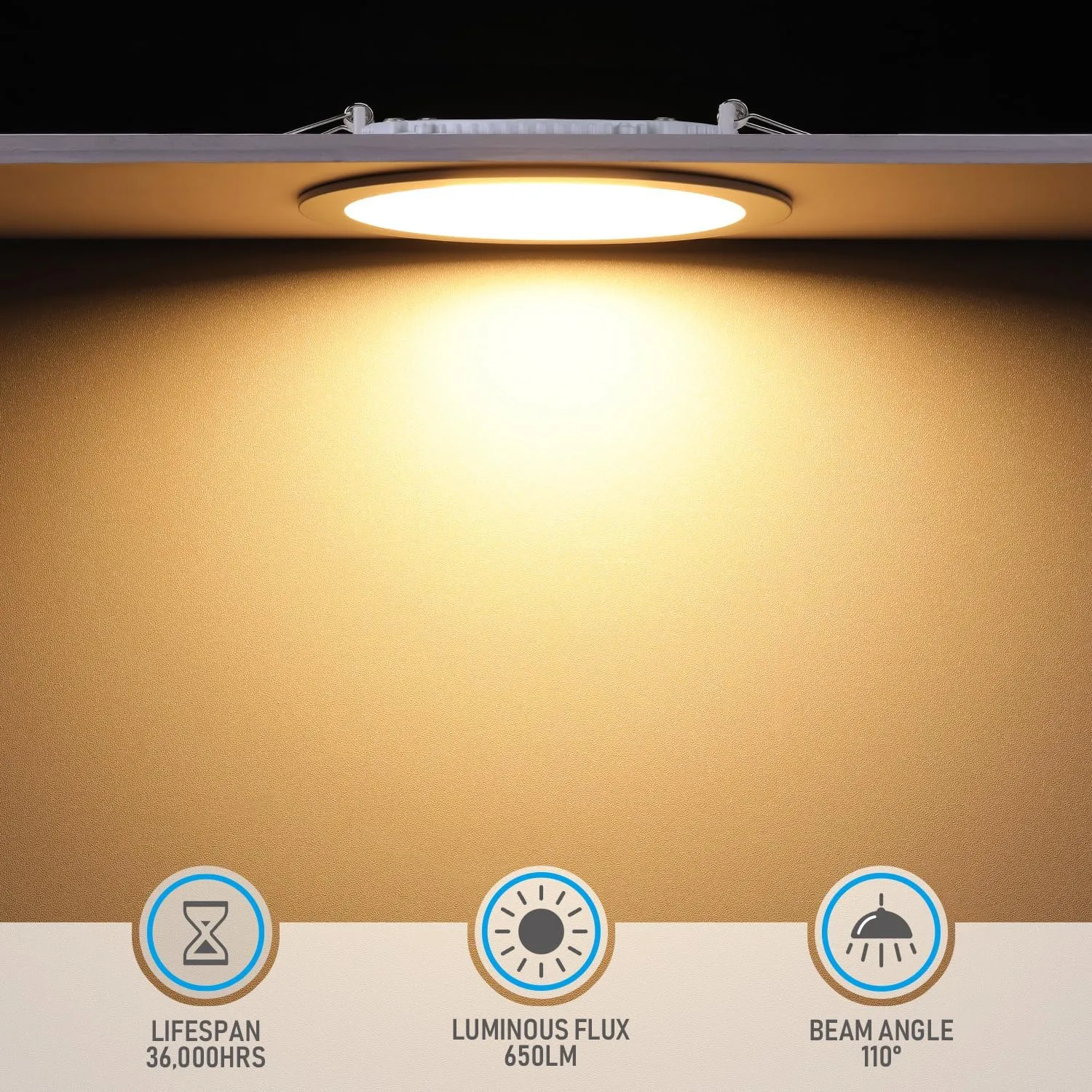 TORCHSTAR 12-Pack Essential Series 4 Inch Ultra-Thin LED Recessed Lighting with J-Box, 2700K Soft White, 10W Dimmable 650lm Brightness LED Downlight, ETL & Energy Star Listed