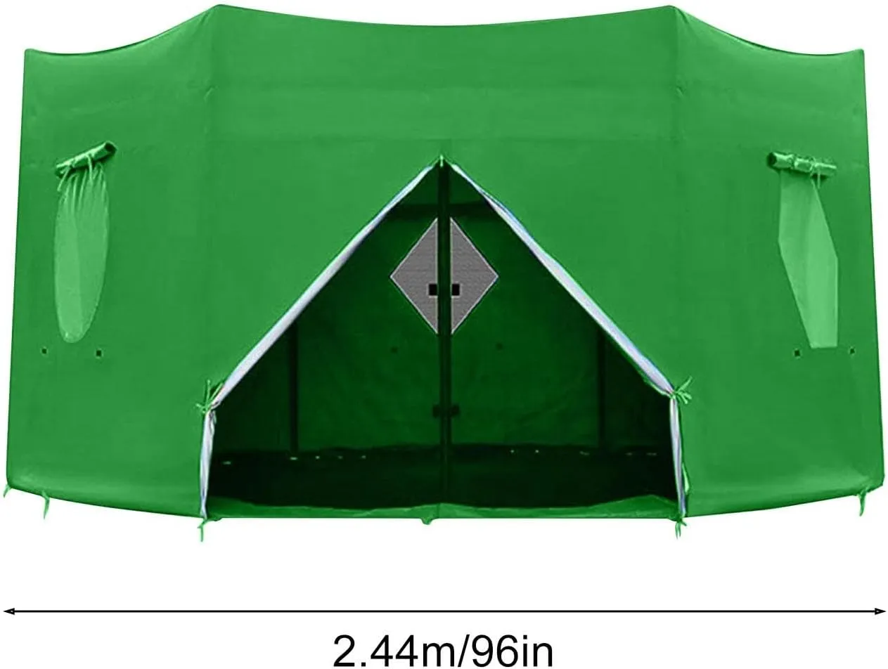Trampoline Tent Trampoline Shade Cover, 6/8/10/12/14 FT Outdoor Trampoline Protective Cover, Trampoline Tent Cover (Fit for 6 Straight Pole Trampoline, Tent Only), Green