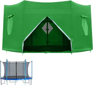 Trampoline Tent Trampoline Shade Cover, 6/8/10/12/14 FT Outdoor Trampoline Protective Cover, Trampoline Tent Cover (Fit for 6 Straight Pole Trampoline, Tent Only), Green