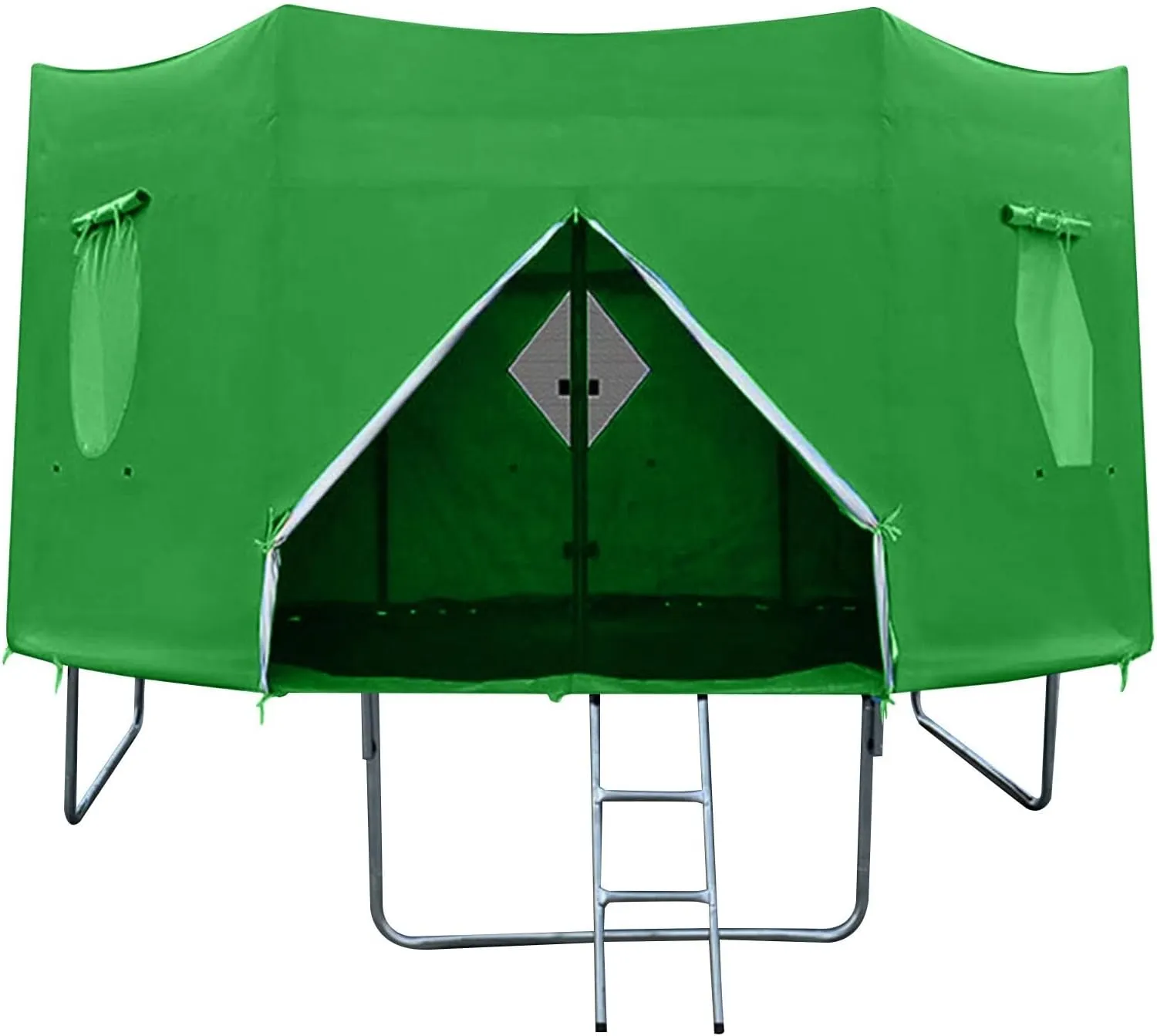 Trampoline Tent Trampoline Shade Cover, 6/8/10/12/14 FT Outdoor Trampoline Protective Cover, Trampoline Tent Cover (Fit for 6 Straight Pole Trampoline, Tent Only), Green