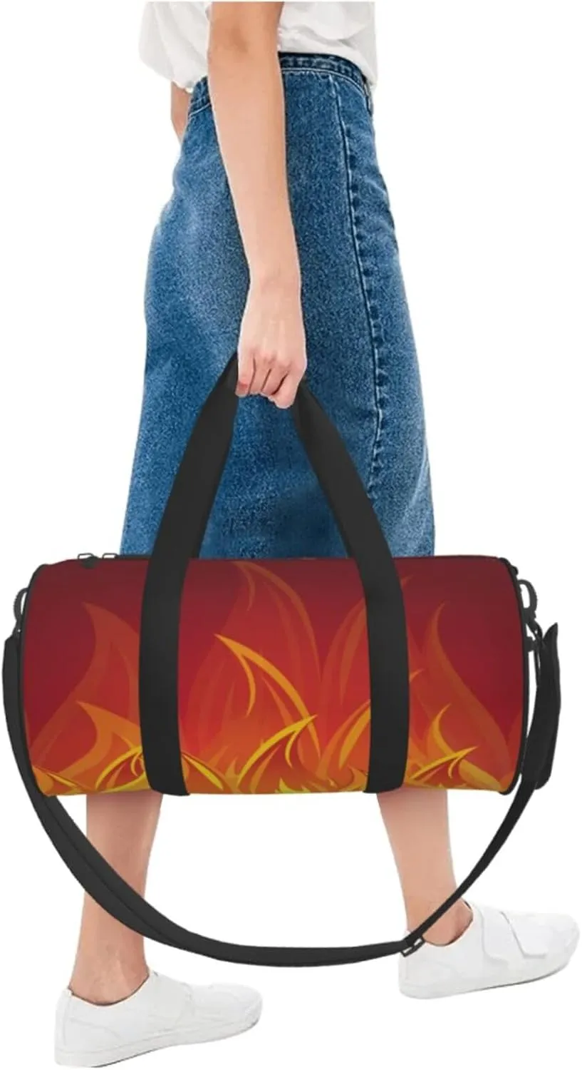 Travel Duffle Bag for Men Women, Fire Duffle Bags for Sport Gym Overnight Luggage
