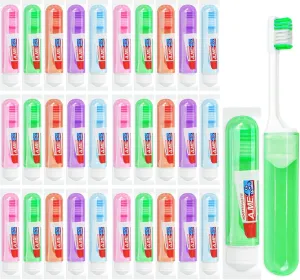 Traveling Toothbrush and Toothpaste 3gram,Disposable Toothbrushes Mini Toothbrush With Toothbrush Cover,Bulk Toothbrush And Toothpaste,Folding Toothbrushes Camping Toothbrush For Camping,Hiking (100)