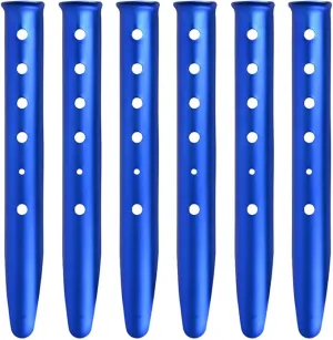 TRIWONDER 6X Snow and Sand Tent Stakes Pegs - Aluminum U-Shaped Tent Pegs Tent Nails Lightweight for Camping Hiking Backpacking