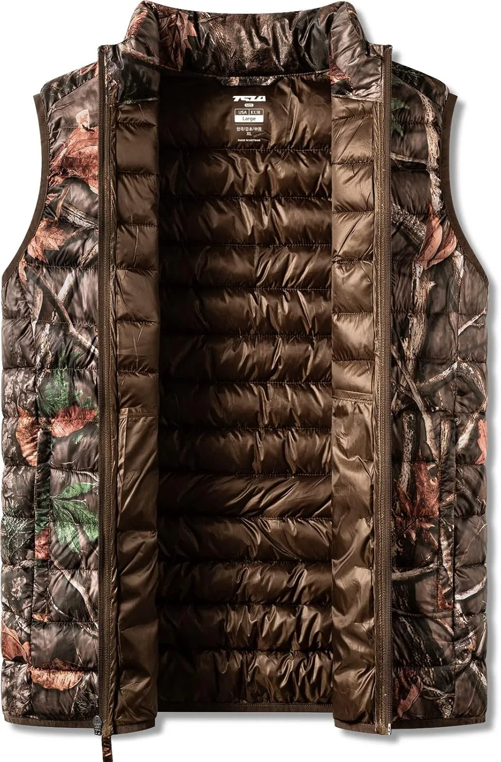 TSLA Men's Lightweight Packable Accent Puffer Vest, Water-Resistant Winter Outdoor Vests