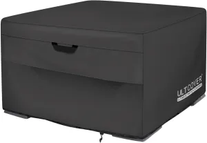 ULTCOVER Patio Fire Pit Table Cover Square 36 inch Outdoor Waterproof Fire Bowl Cover, Black