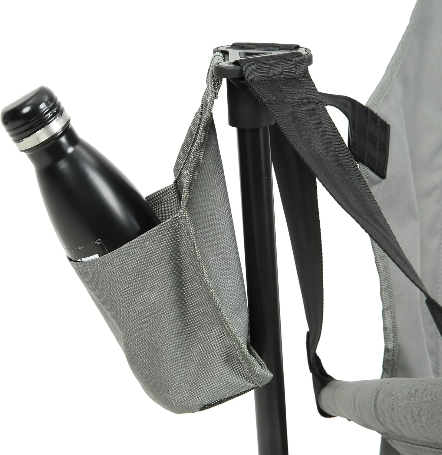Ultimate Comfort with Portable Hammock Camping Chair, Adjustable Back with Cup Holder, Folding Design for Easy Travel, Grey