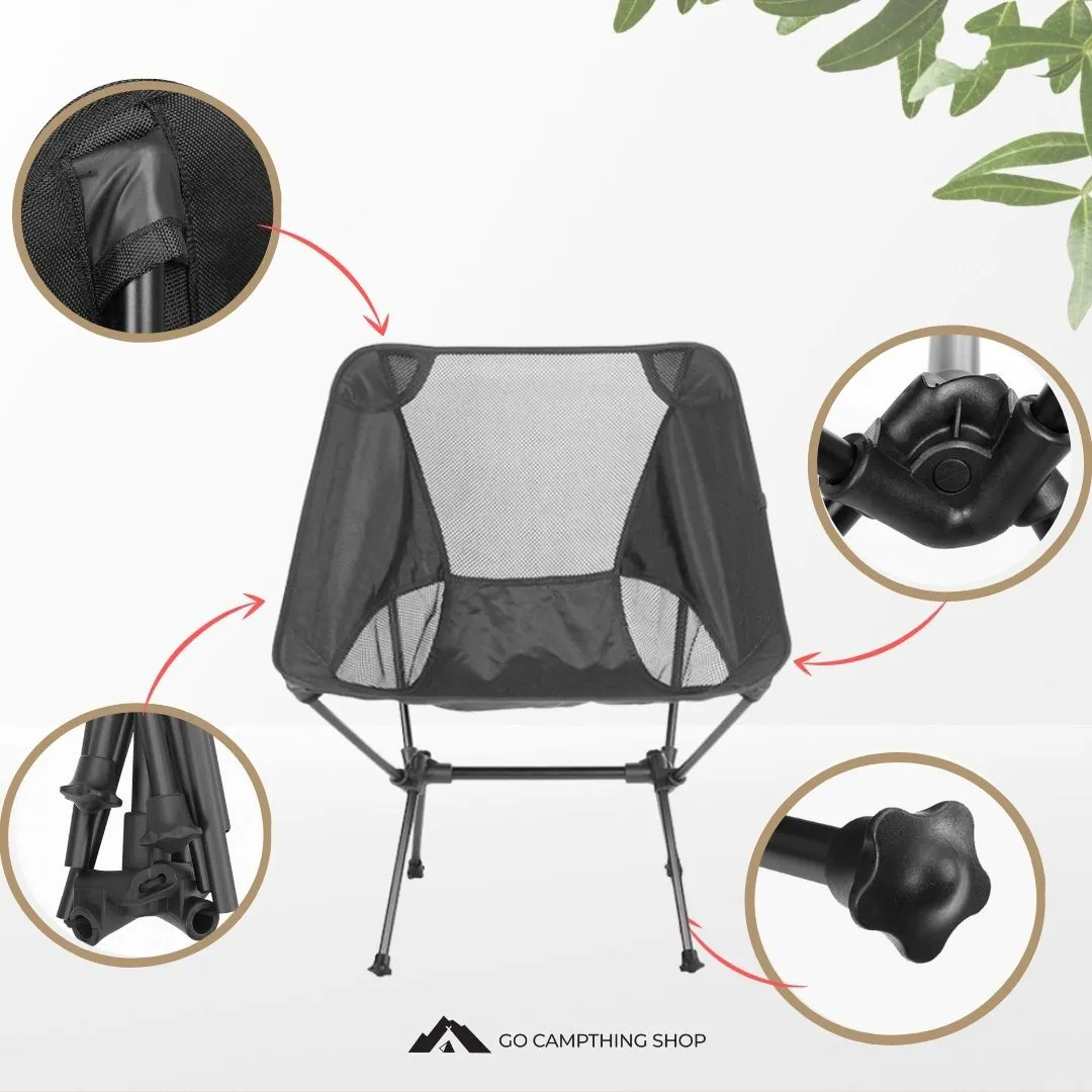 Ultralight Folding Chair Durable 600D Oxford for Fishing Camping Barbecue Outdoor