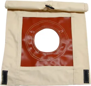 UNISTRENGH Fire-Resistant Stove Jack Hole Accessory with Flap Covered for 4 Seasons Cotton Canvas Camping Bell Tent