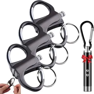 Utrum Keychain Lighter, Key Chain Lighters, Permanent Match Lighter, Mini Reusable Waterproof Matches, Metal Fire Starter Lighters Waterproof Flint Match Outdoor Camping Emergency Car and Home(3PCS)