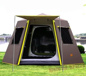 UV Aluminum Rod Flexible Automatic Tent Risk-free Hexagonal