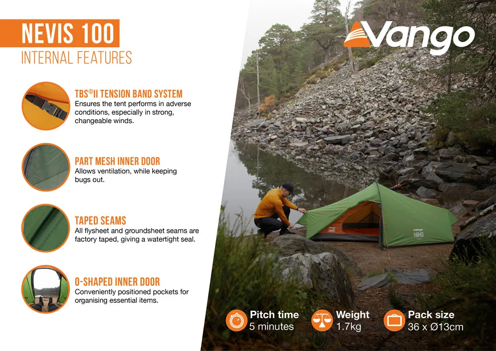 Vango Nevis 100 Backpacking Tent 2025
