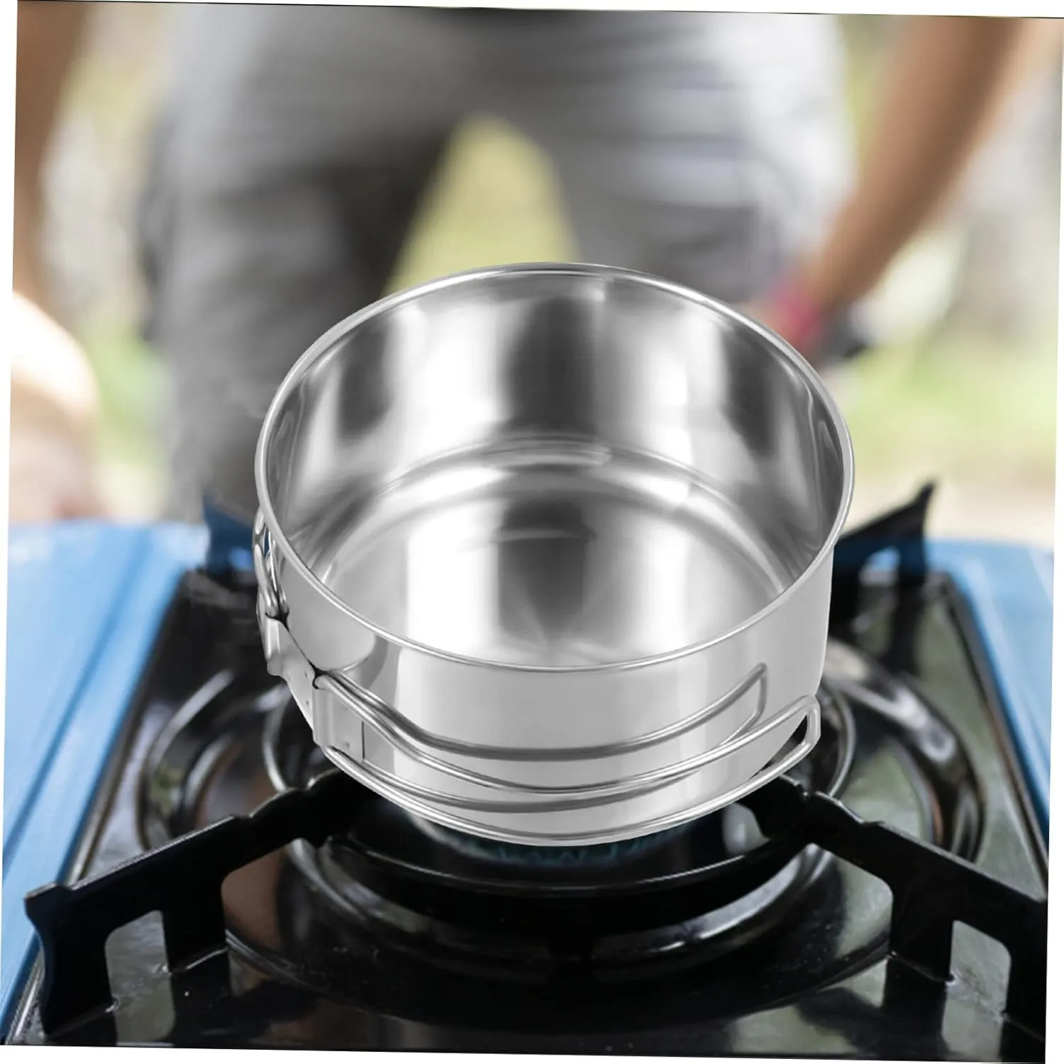 VANZACK Picnic Cooker Casserole Pot with Lid Cupboards Griddle Pan Stackable Picnic Food Covers for Outside