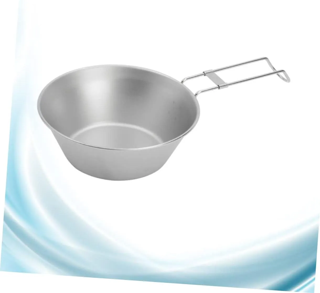 VICASKY 1pc Outdoor Portable Foldable Stainless Steel Bowl Compact Travel Cup for Camping Hiking Fishing and Picnics Lightweight Durable Easy to Clean Stainless Steel Material