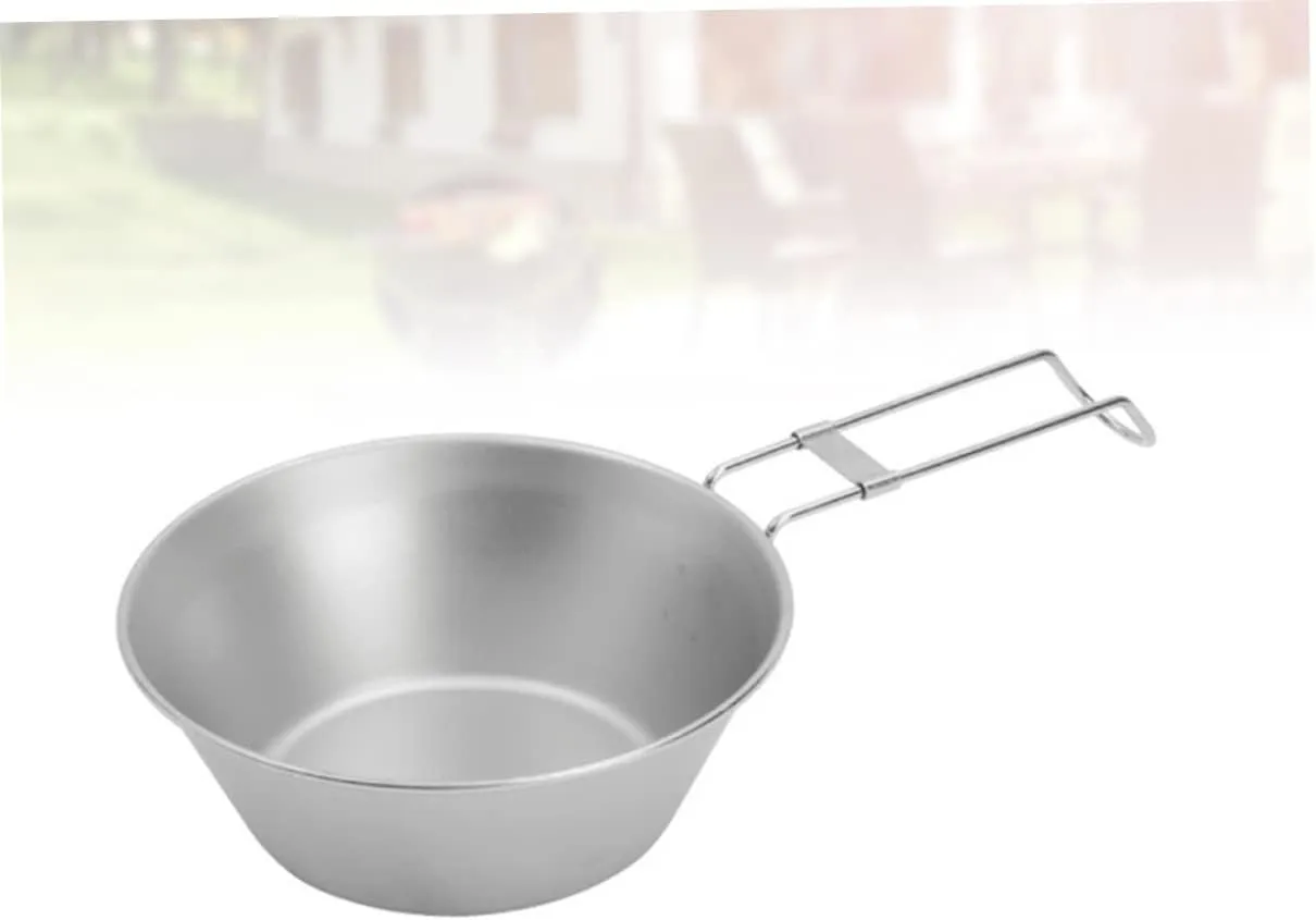 VICASKY 1pc Outdoor Portable Foldable Stainless Steel Bowl Compact Travel Cup for Camping Hiking Fishing and Picnics Lightweight Durable Easy to Clean Stainless Steel Material