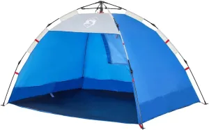 vidaXL Beach Tent 2-Person, Outdoor Shelter, Camping Tent for Garden Patio, Backpacking Tent, Beach Canopy, Azure Blue Quick Release Waterproof