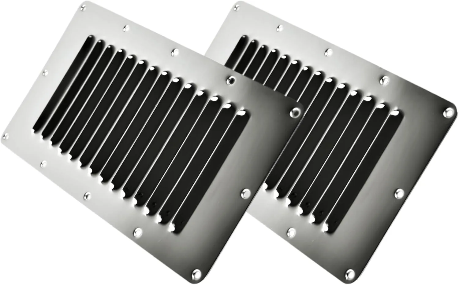 Vinland Marine 304 Stainless Steel Vent Cover, Louvered Vent Cover, Marine Vents, Louver Plate, Louver Vent, Bilge Vent Cover, Boat Cover Vent, Louvered Panels, for Boat, Ship, Yacht, Sailboat