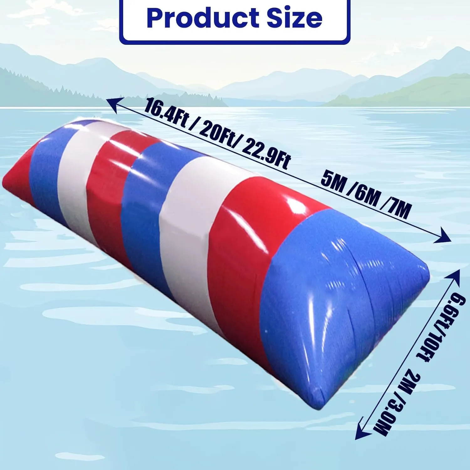 Water Inflatable PVC Jumping Bag Pillow Trampoline Toys, with Air Pump for Adults and Children Playground