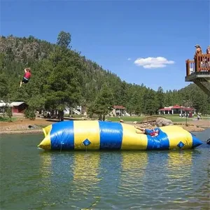 Water Inflatable PVC Jumping Bag Pillow Trampoline Toys, with Air Pump for Adults and Children Playground