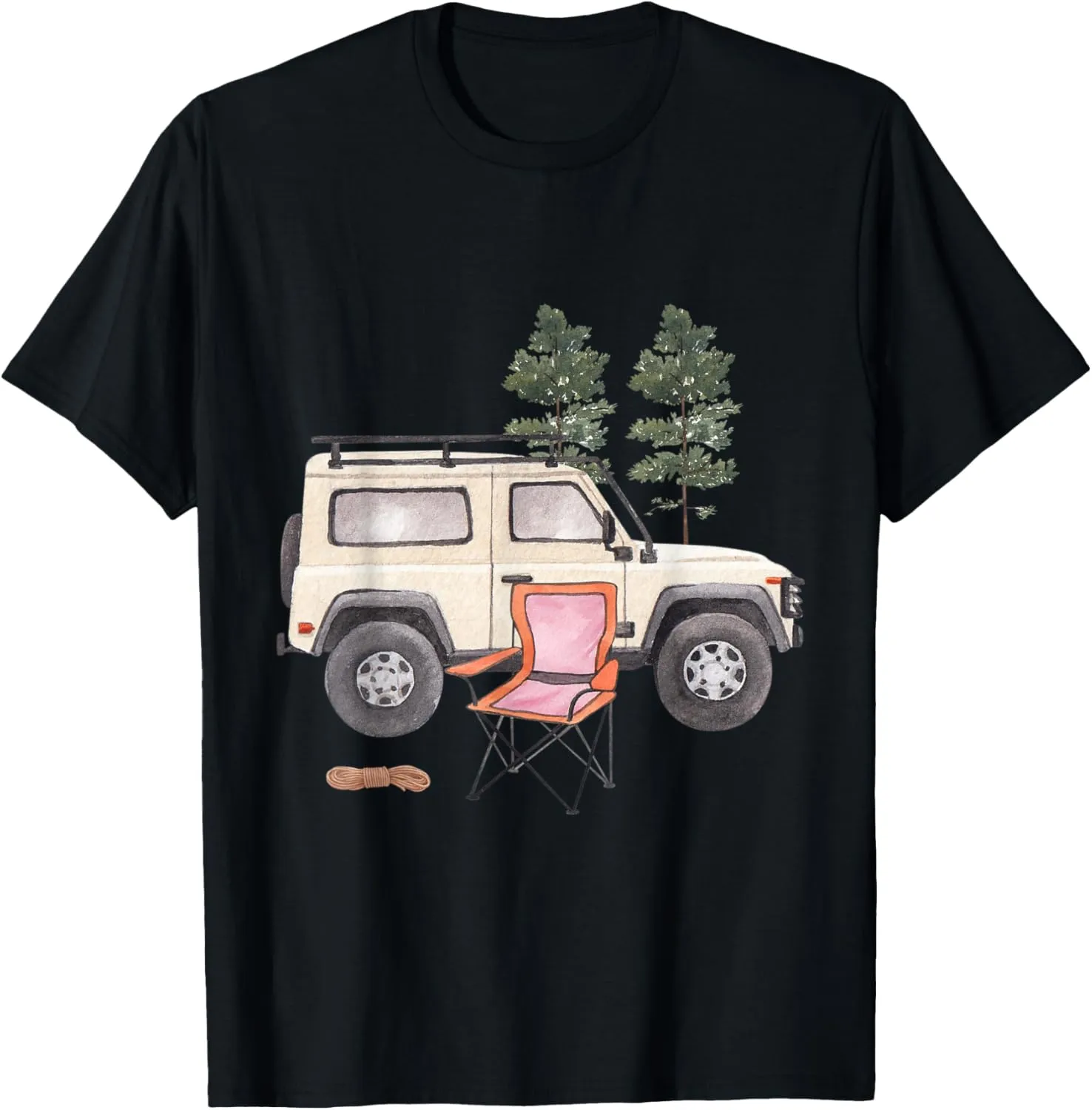 Watercolor Off Road Camping Crew Road Trip T-Shirt