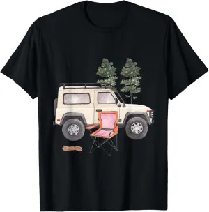 Watercolor Off Road Camping Crew Road Trip T-Shirt