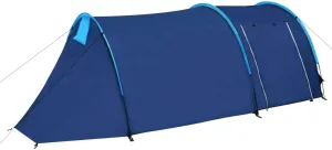 Waterproof Camping Tent for 4 People, Quick Setup Easy to Store, Navy Blue/Light Blue