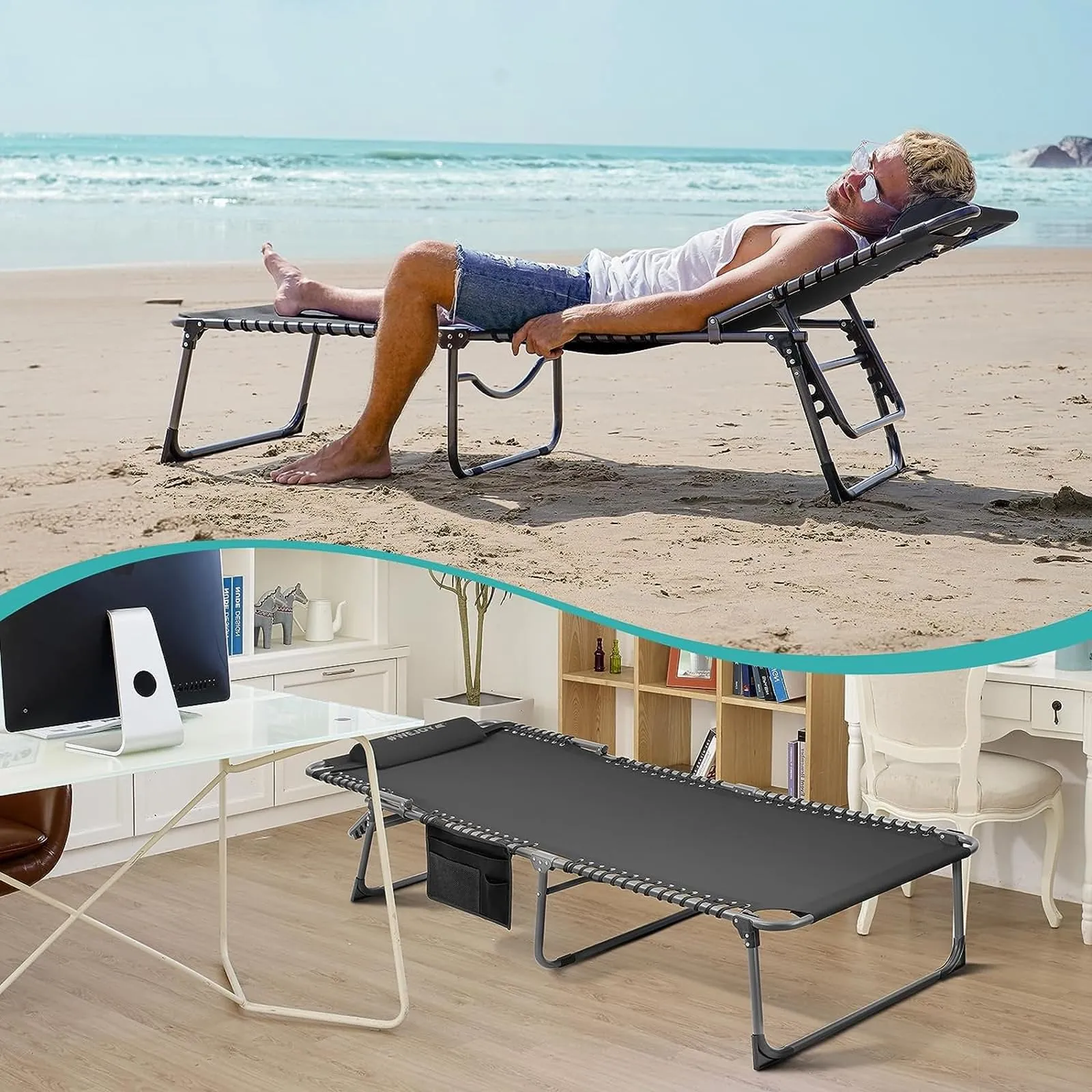 WEJOY 3-Folding Lounge Chair Set of 2