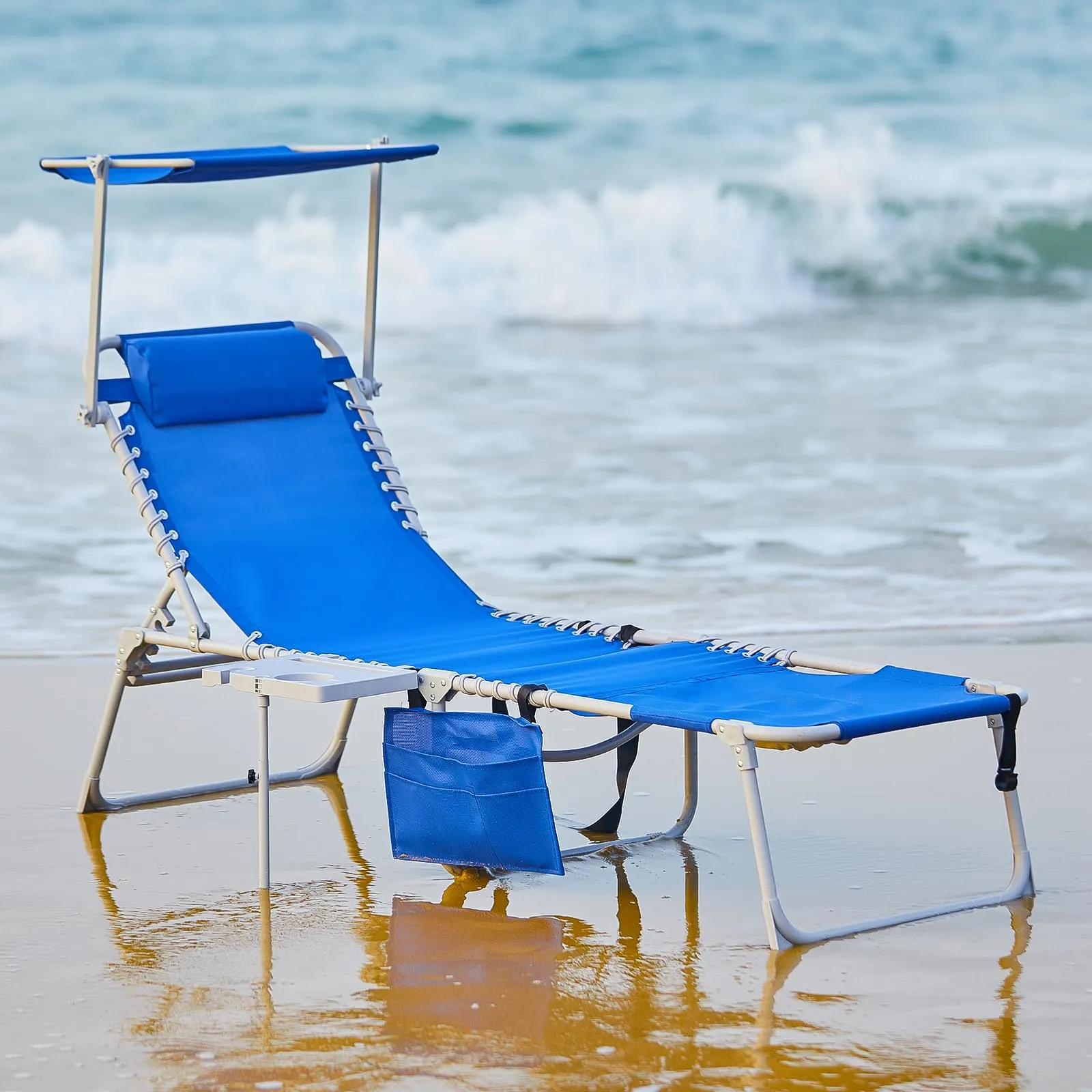 WEJOY Cool Lounge Chair Plus Folding Chaise Lounge Chair with Adjustable Back