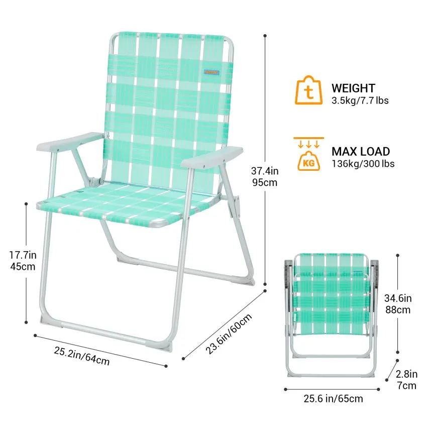 WEJOY South Molle Plus Beach Chair Set of 2