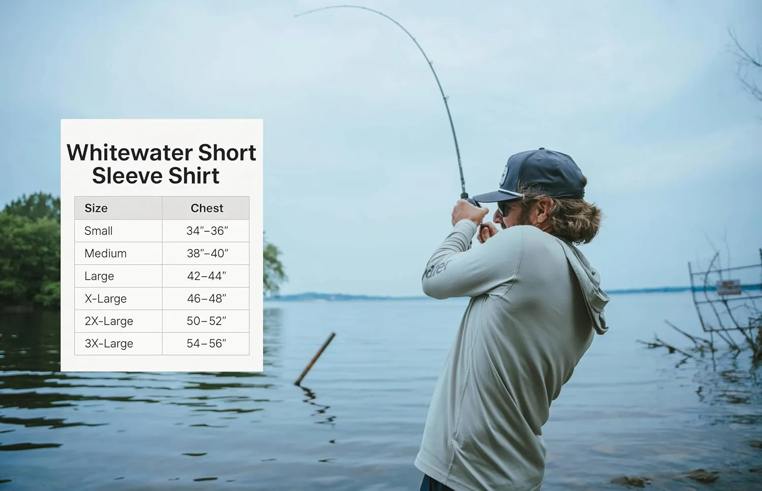 Whitewater Lightweight Moisture Wicking Short Sleeve Shirt with UPF 50