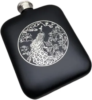 Women Men Portable Travel Small Flasks Stainless Steel Flasks with Funnel Wedding Party Birthdays 6Oz(B)
