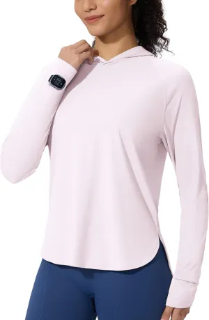 Women's UPF 50  Sun Shirt with Hoodie SPF Long Sleeve UV Protection Clothing Lightweight Fishing Hiking Outdoor
