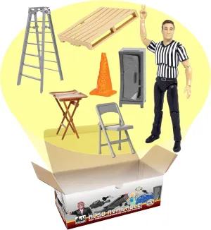 Wrestling Referee Action Figure & Accessory Set for Wrestling Action Figures