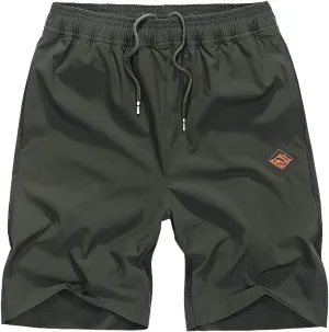 XinYangNi Men's 10" Athletic Shorts Lightweight Outdoor Quick Dry Basketball Running Workout Hiking Tennis Shorts Zip Pockets