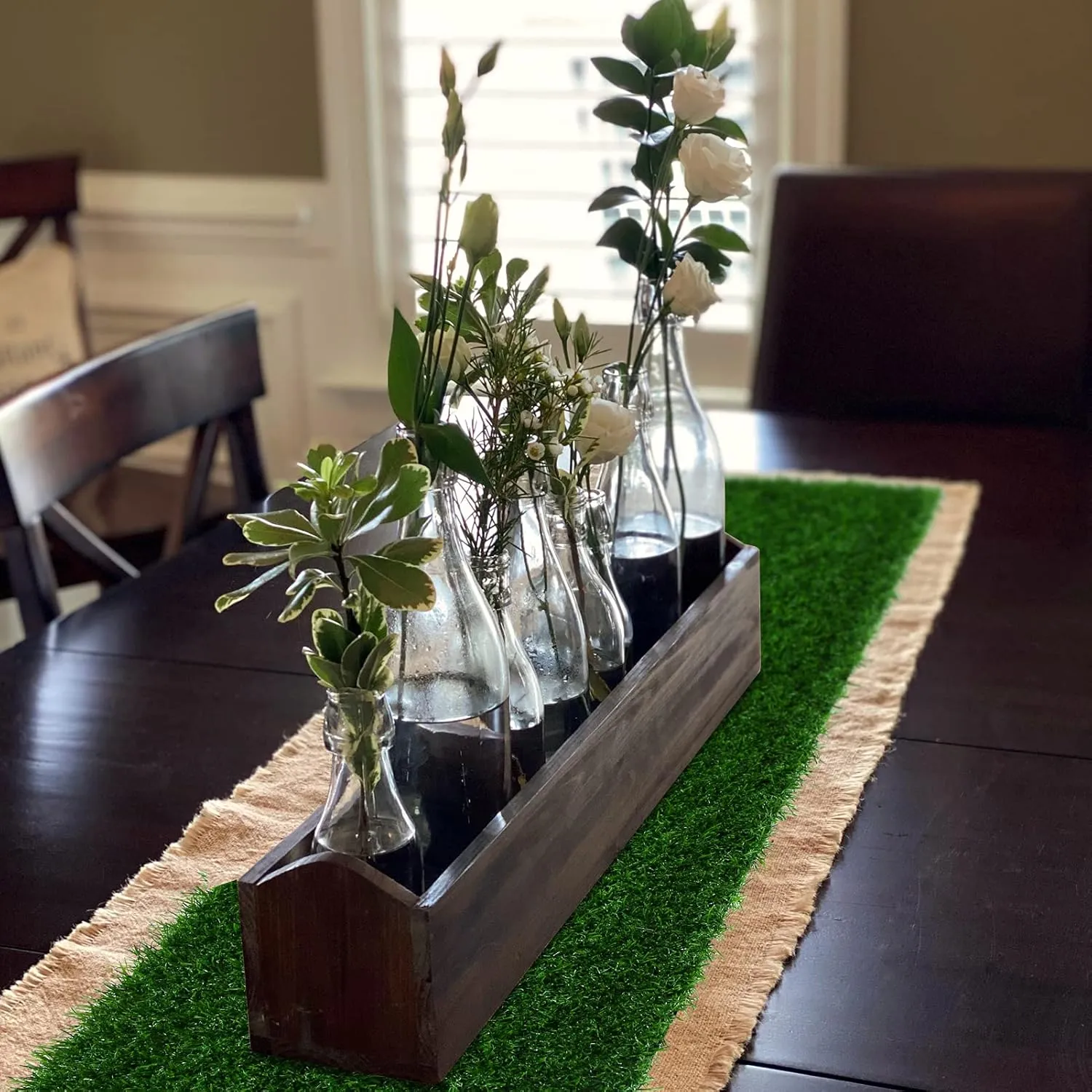 XLX TURF Artificial Grass Table Runner 12 x 36 Inch, Green Turf Table Runner Tabletop Decor Golf Theme Summer Spring Party Wedding Baby Bridal Shower