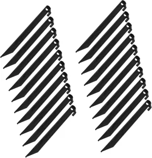 Yardwe 50pcs Heavy Duty Plastic Tent Stakes Ground Anchors for Camping Gardening and Outdoor Use Lightweight Portable Versatile Ground Nails for and Picnic Mats